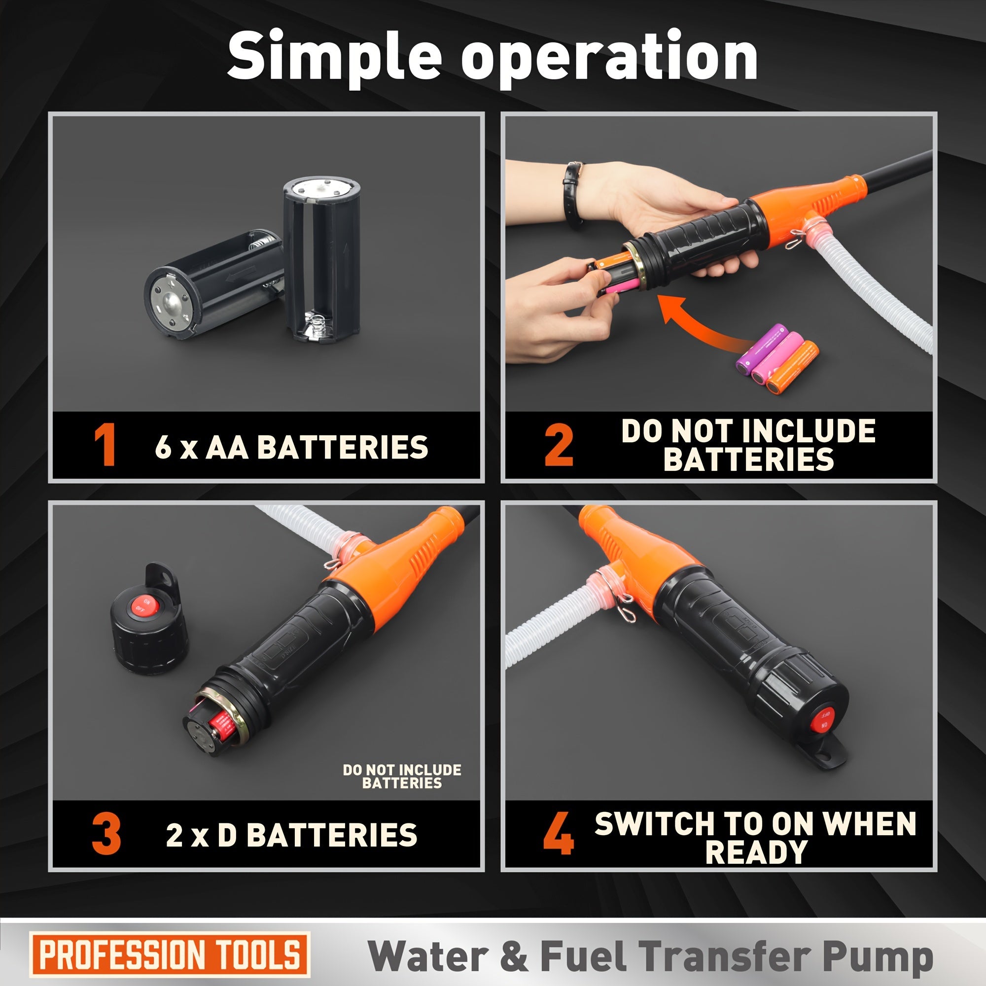 Electric Fuel Transfer Pump for Water and Oil 2.6 GPM Auto Tank Pump