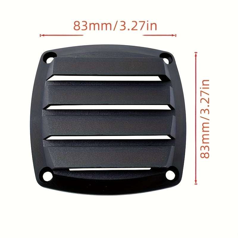 Set of 2 Black Nylon Ventilator Grilles for RVs Travel Trailers and Yachts