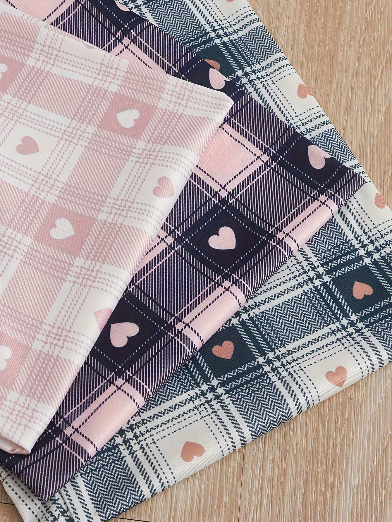 Women's Printed Plaid Sleep Pants 3-Pack All-Season Cropped Polyester