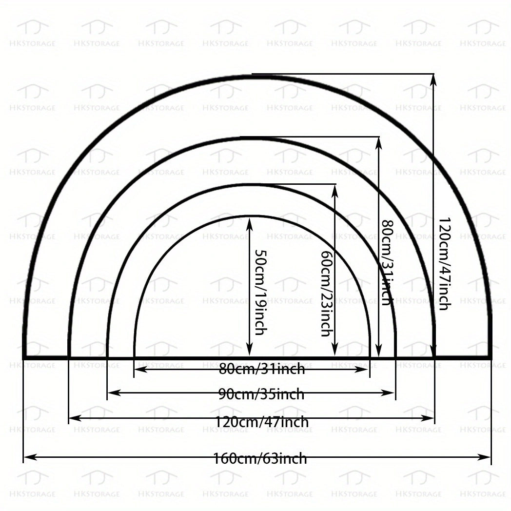 Semi-Circular Front Door Mat, Durable, Non-Slip, Stain-Resistant Entryway Rug