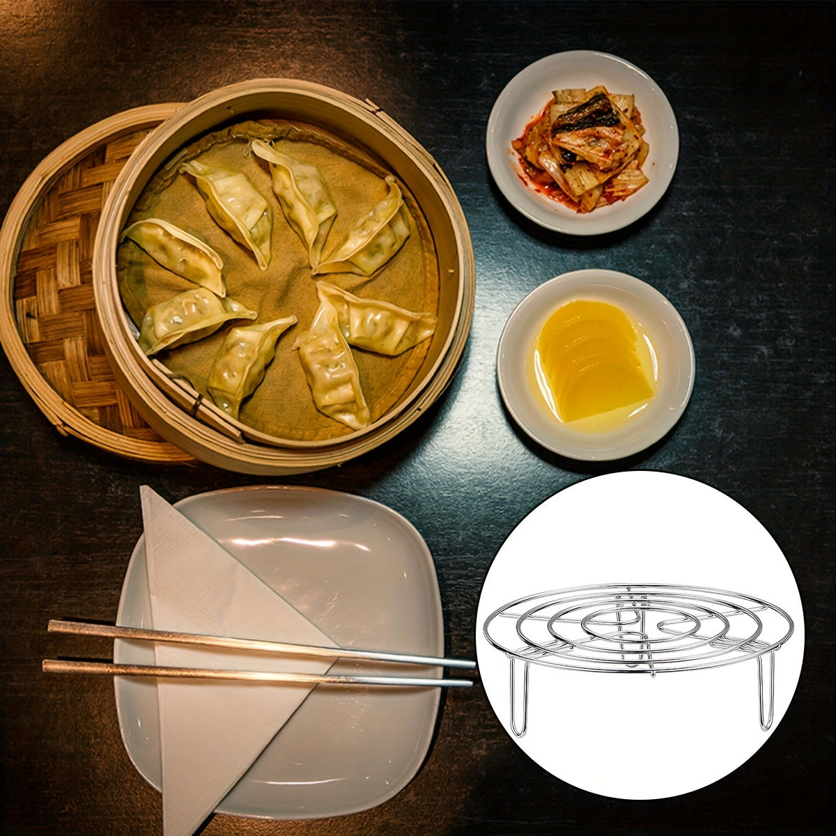 Stainless Steel Air Fryer Rack for Baking Roasting and Cooking Compact Space-Saving Design