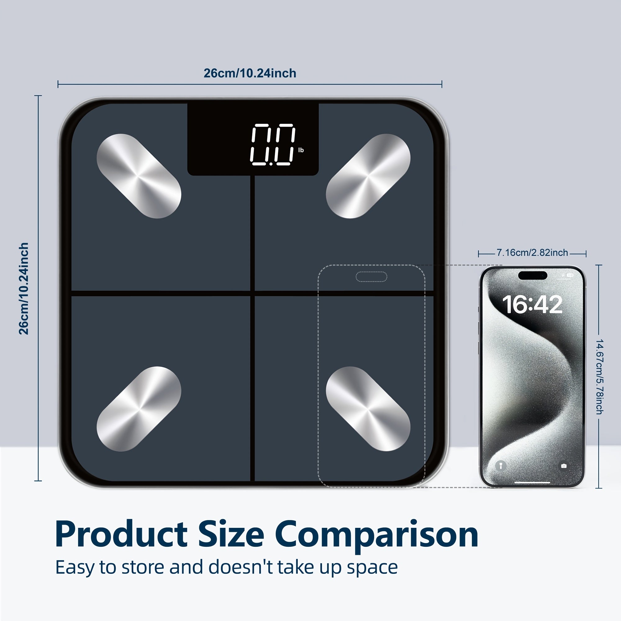 Body Fat Scale with App BMI Water BMR Max 180kg/400lb Battery Not Included