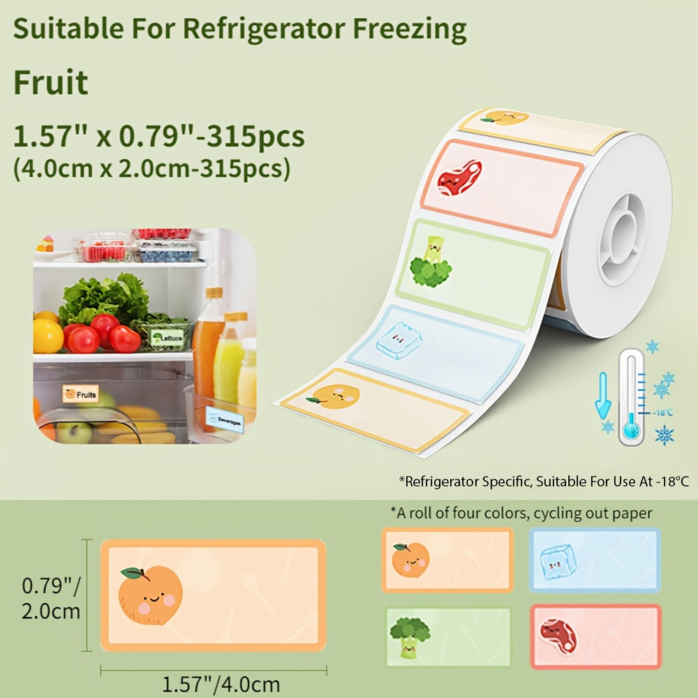 Waterproof Oil-Proof Freezer Label Stickers Thermal Paper for Kitchen Storage