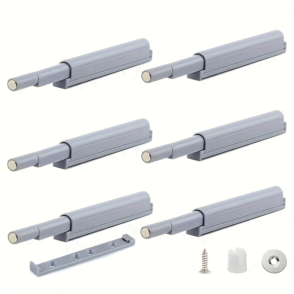 Pestillo magnético de puerta de armario de plástico 6/12 piezas cierre de toque fácil de instalar