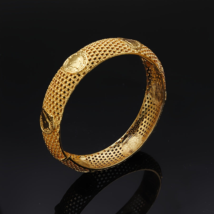 Vintage Indian-Style Bridal Bracelet Alloy Wedding Bangle for Women