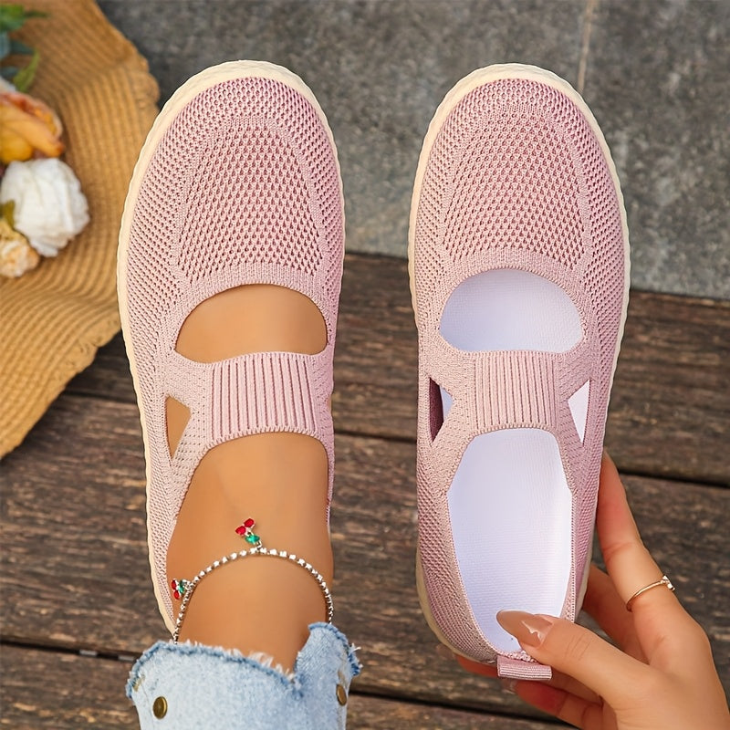 Women's Slip-On Loafers Comfortable Breathable Flat Shoes Pink Blue Navy