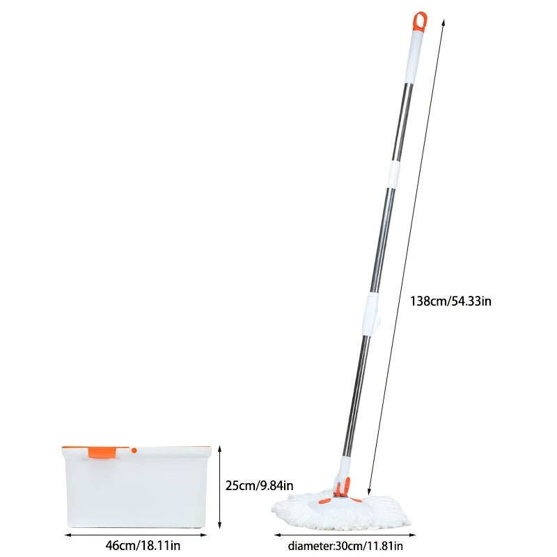 Stainless Steel and PP 360-Degree Rotating Mop and Bucket Set for Wet Dry Cleaning