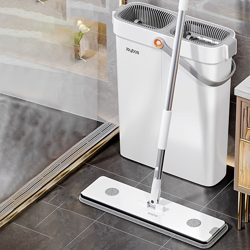 Plastik tekis pol uchun mop va quticha to'plami, qattiq yog'och, plitka va yog'och pol uchun Wringer bilan