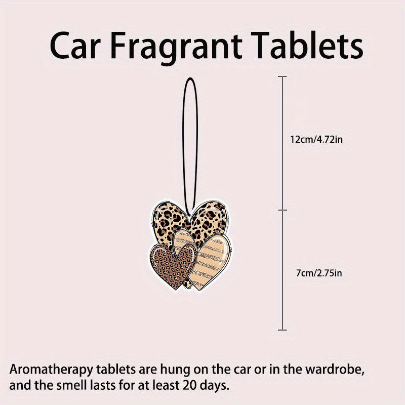 Leopard bosimi yurak havo tozalagich avtomobil dekoratsiyasi aromatsiz qog'oz planshet
