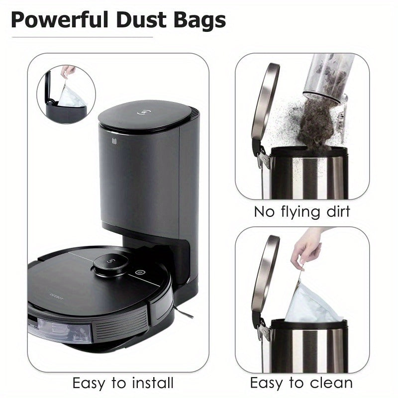 Ecovacs DEEBOT OZMO T8 AIVI, T8 Max, T9 seriyalari va boshqalar uchun 8 ta yuqori sifatli vakuum sumkalar to'plami - uzoq muddatli yog'och/qog'oz materialidan tayyorlangan, pol tozalash uchun mukammal.