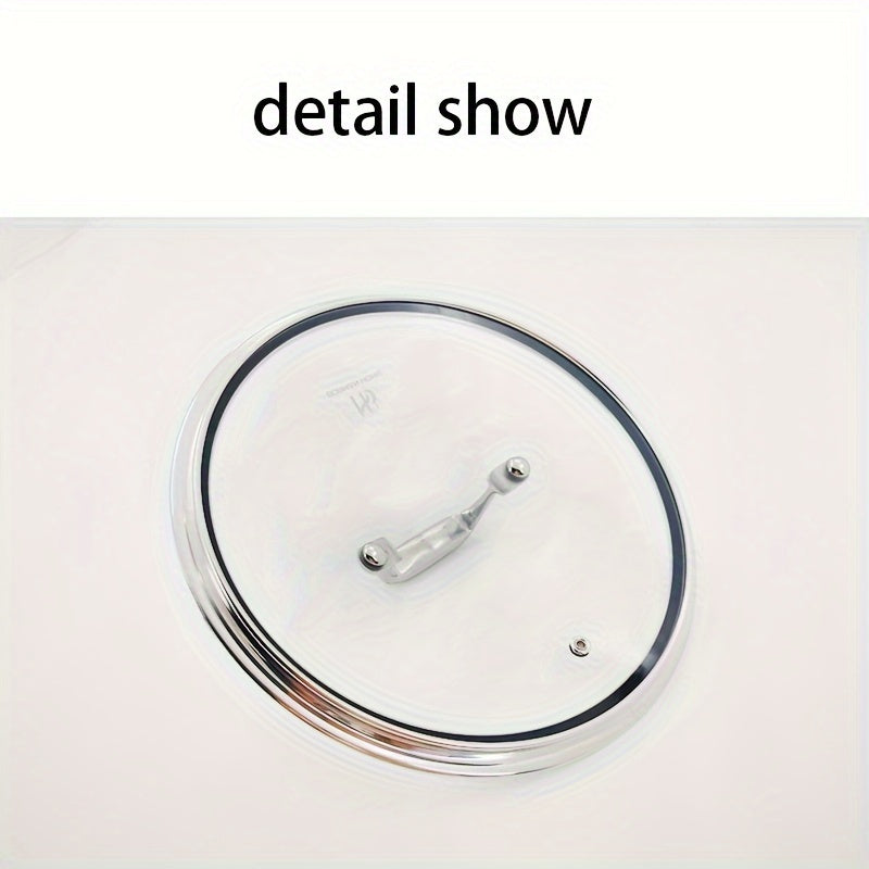 7L Stainless Steel Stockpot with Glass Lid, Deep Cooking Pot for Gas Induction Electric Stovetops