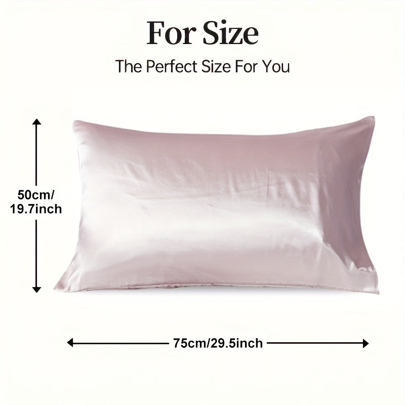 Toza rangli ipak yostiq qopqog'i to'quvchan teri va soch parvarishi uchun, hashamatli his