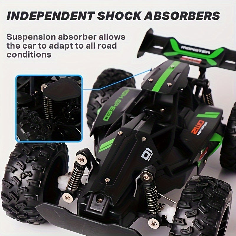 1:18 Scale Off-Road RC Car with 2.4G Remote Dual Battery Large Tires for All-Terrain Play
