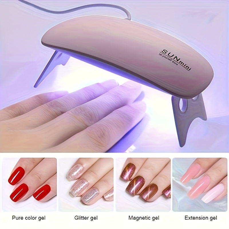 Mini Nail Dryer UV LED Lamp for Gel Varnish Portable Micro USB
