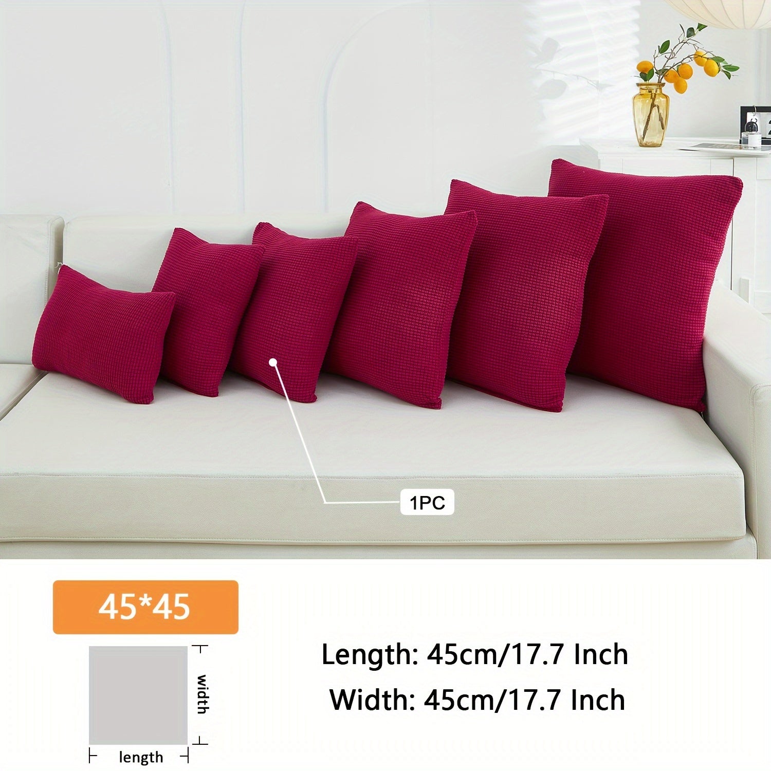 Наволочки из полиэстера и спандекса 45,72x45,72 см с молнией, моются в машине