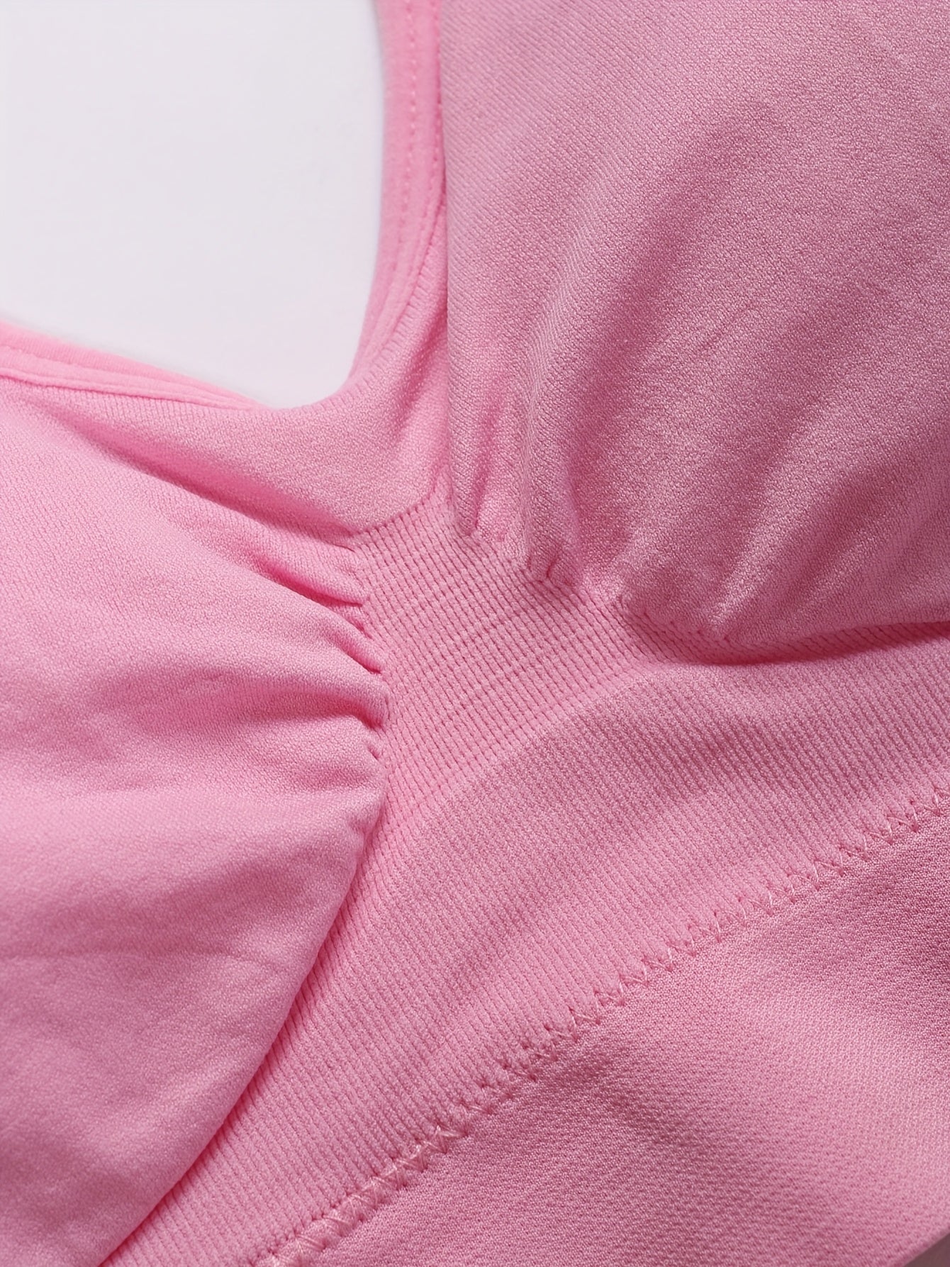 Women's Plus Size Breathable Sports Bra Non-Padded Solid Color Athletic Lingerie