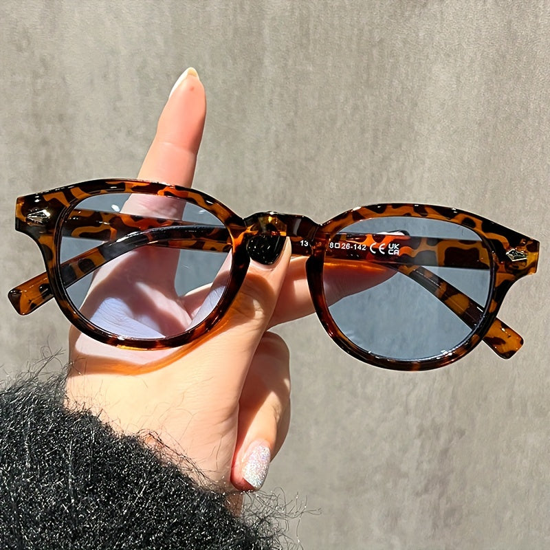 Mushukko'z moda ko'zoynaklari retro tortoiseshell anti-chiroyli dumaloq ramka kichik rang-barang linzalar partiyalar uchun