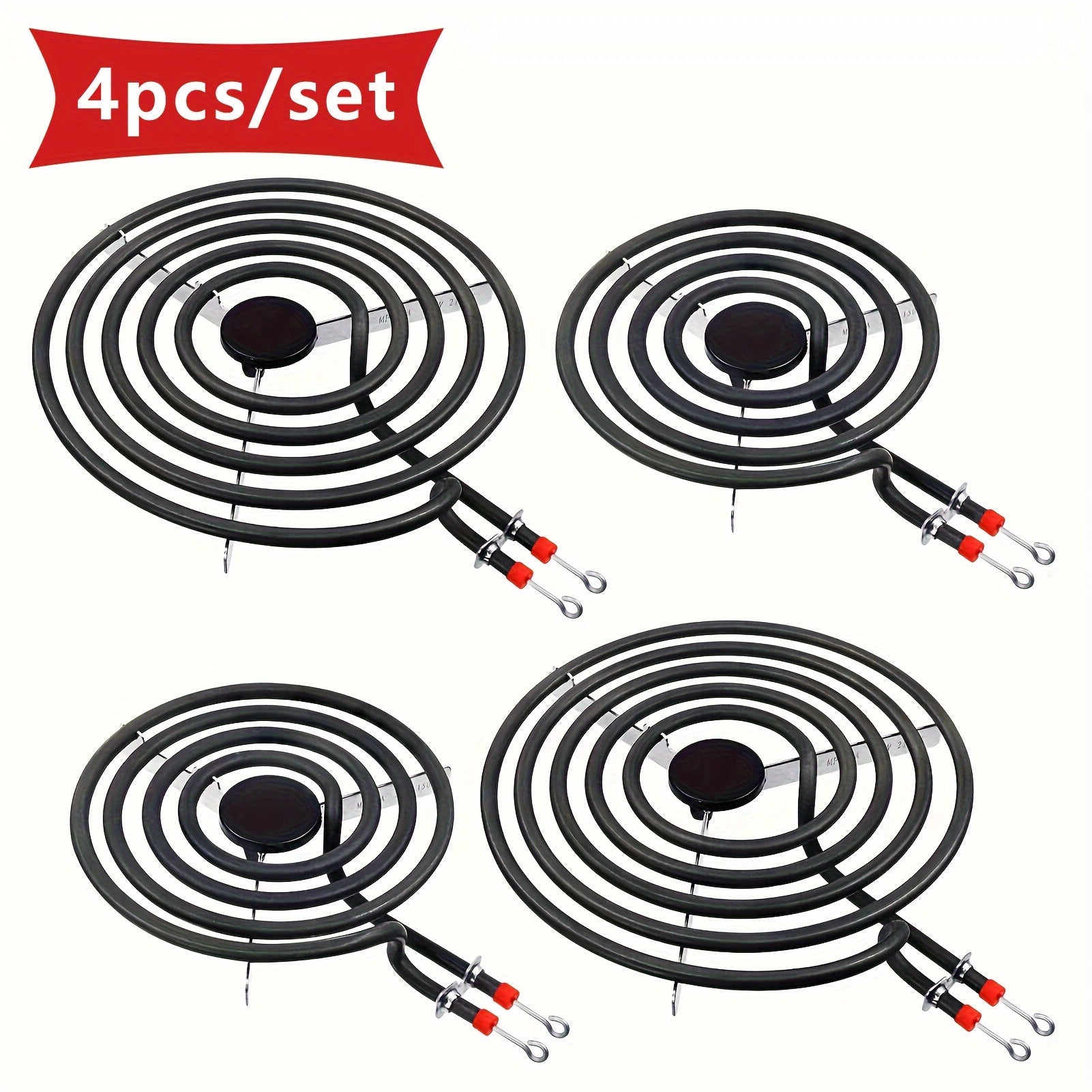 4-комплект электроплитных конфорок из нержавеющей стали, заменяемые элементы плиты, 15,24 см, 20,32 см