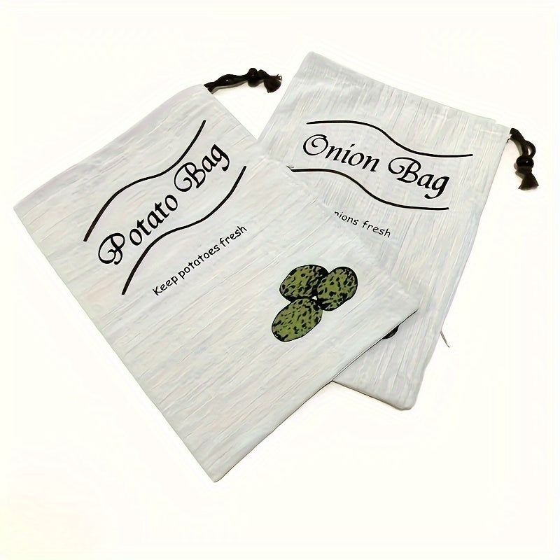 Qayta ishlatiladigan sabzavotlarni saqlash sumkalar, chiziqli yopish uchun, kartoshka va piyoz uchun