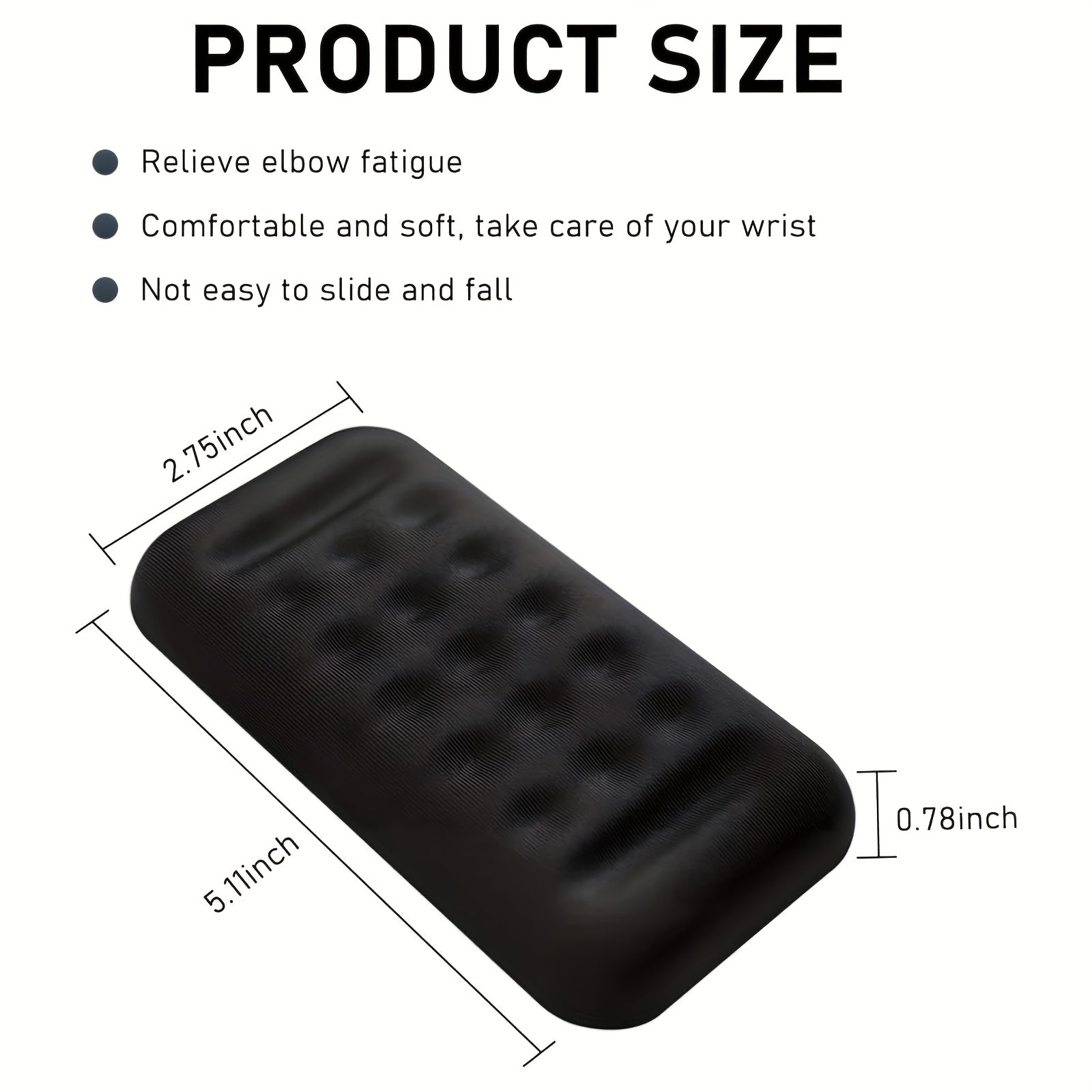 Universal Car Armrest Pad Memory Foam Support Fatigue Relief