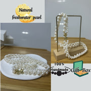 Zarif Shirin Su Pearl Qatlamli Marjon - Frantsuz Nafisligi va Ko'p Qirralilik. Ideal Onalar Kuni Hediye yoki Partiya Aksessuari