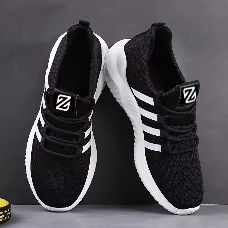 Unisex Low Top Sneakers Fabric Upper Lace-Up PVC Sole Athletic Casual Shoes