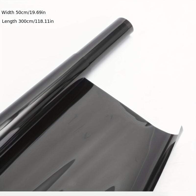 Black Window Tint Film Roll 300cmx50cm UV Protection for Car and Home
