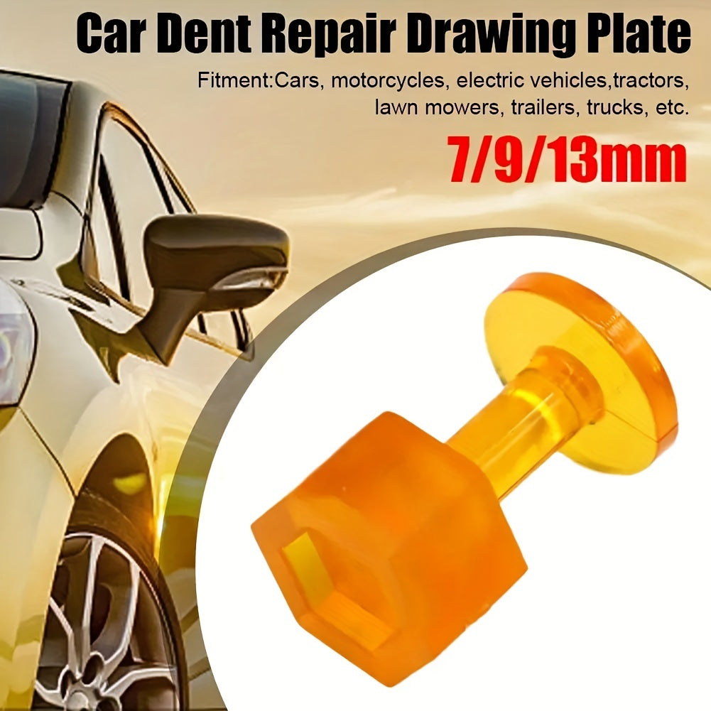 10 Pcs Auto PDR Glue Tabs Dent Removal Tools Orange Repair Kit