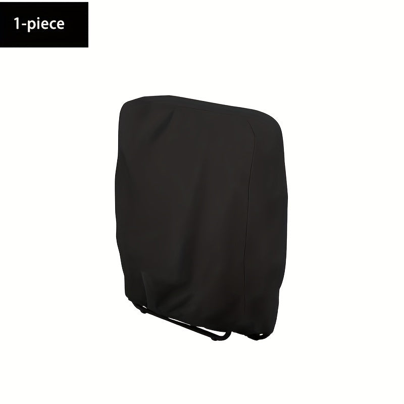 Outdoor Polyester Folding Chair Cover UV-Resistant All-Season Black with Drawstring