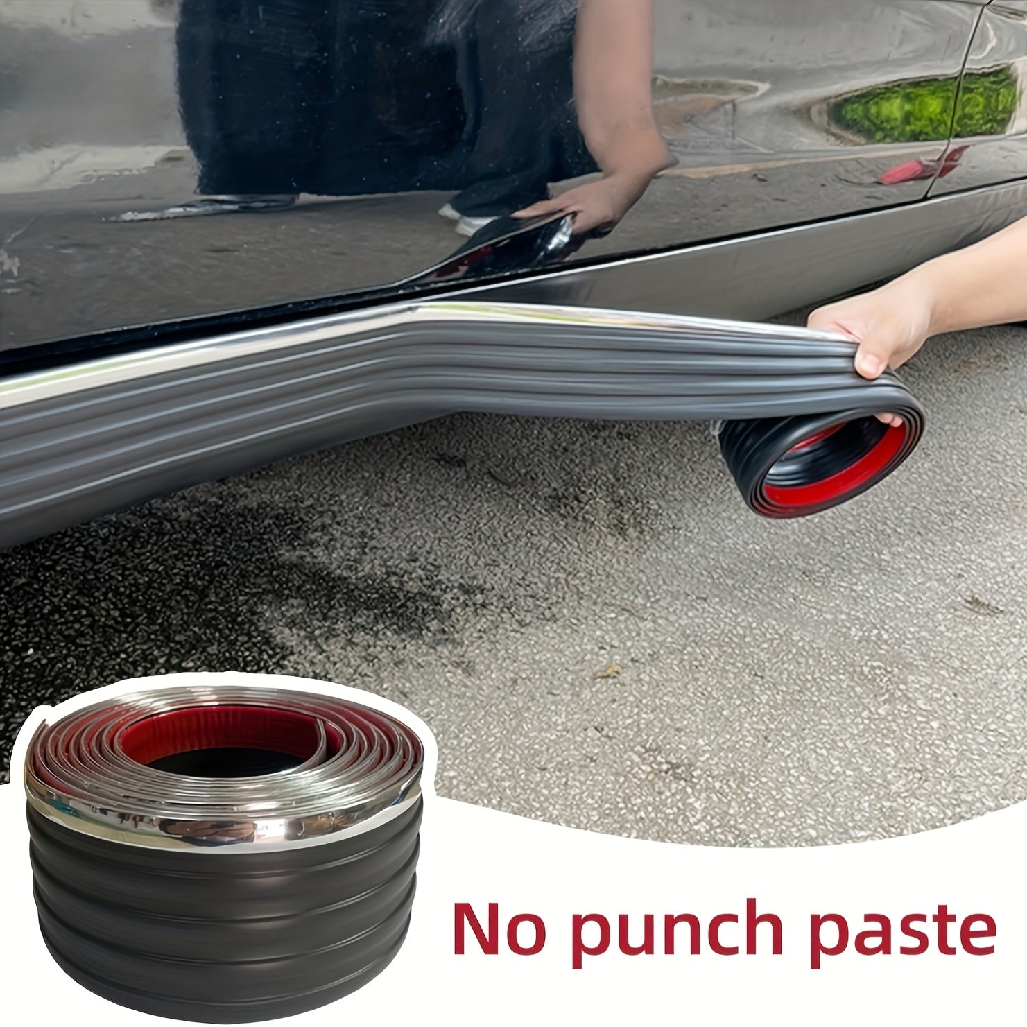 Universal Car Door Sill Protector PVC Bumper Strap Scratch-Resistant Fender Liner
