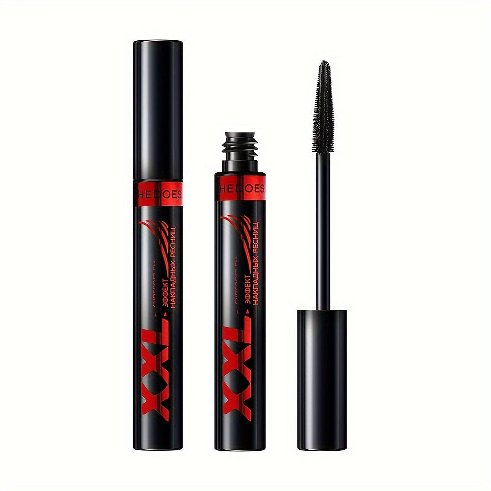 Waterproof Black Mascara with Volumizing Lengthening and Curling Formula Containing Plant Squalane