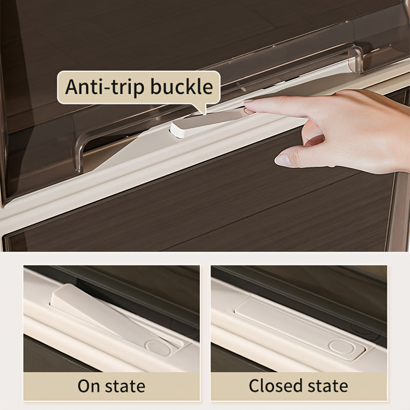 Transparent Stackable Plastic Storage Drawer with Wheels for Clothes Toys Snacks and Books