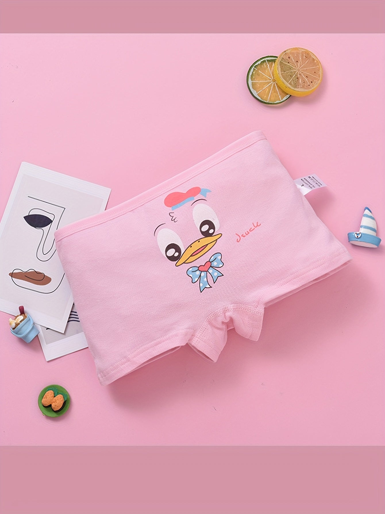 Toddler Girls Cotton Underwear Pack of 4 Breathable Soft Cute Animal Patterns