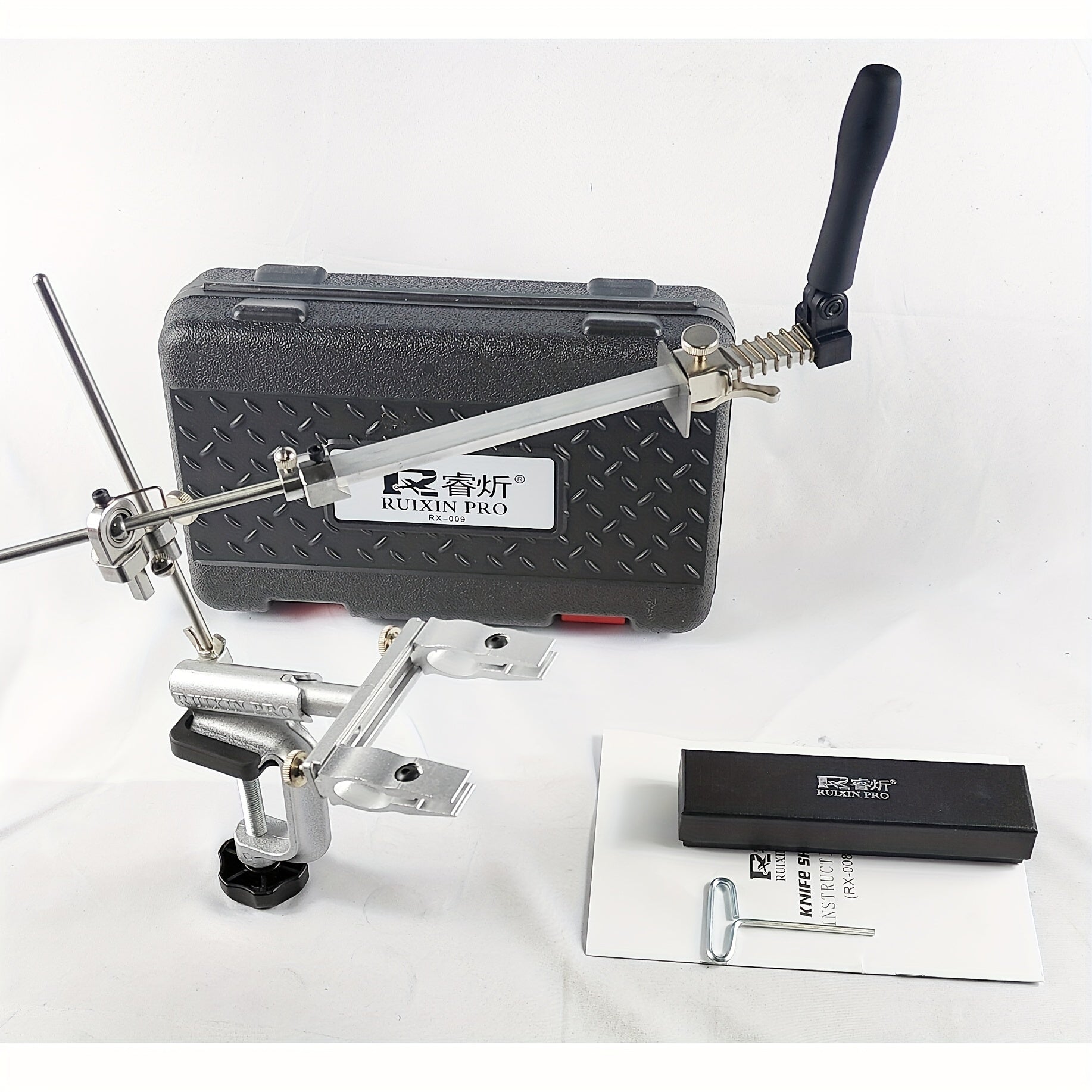 Fixed-Angle Knife Sharpening Kit with Sharpening Stone for Home Kitchen Use