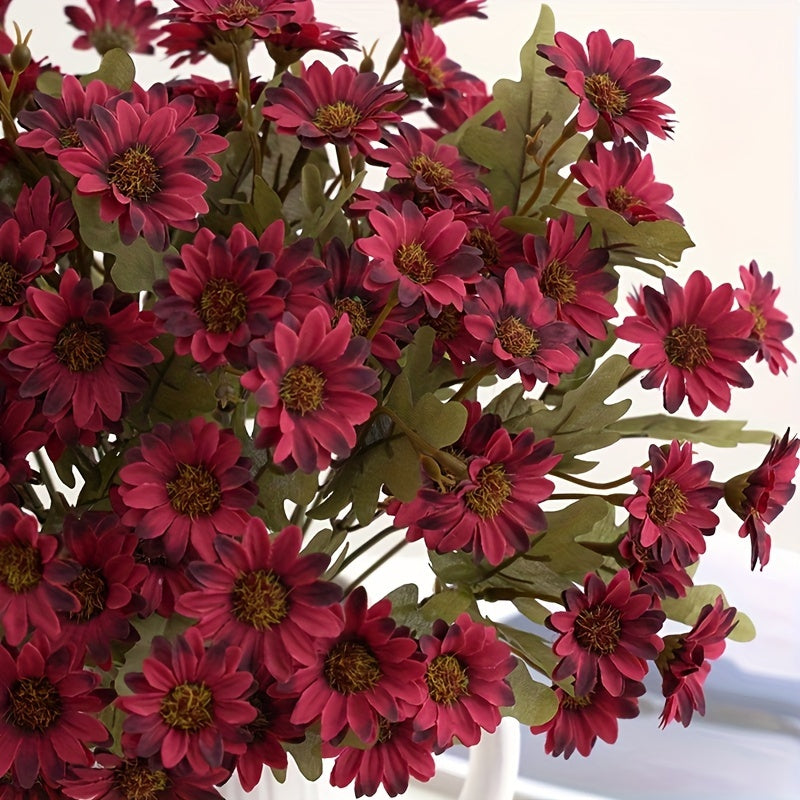 Autumn Daisy Artificial Flower Bouquet for Weddings Home Decor Plastic Arrangement