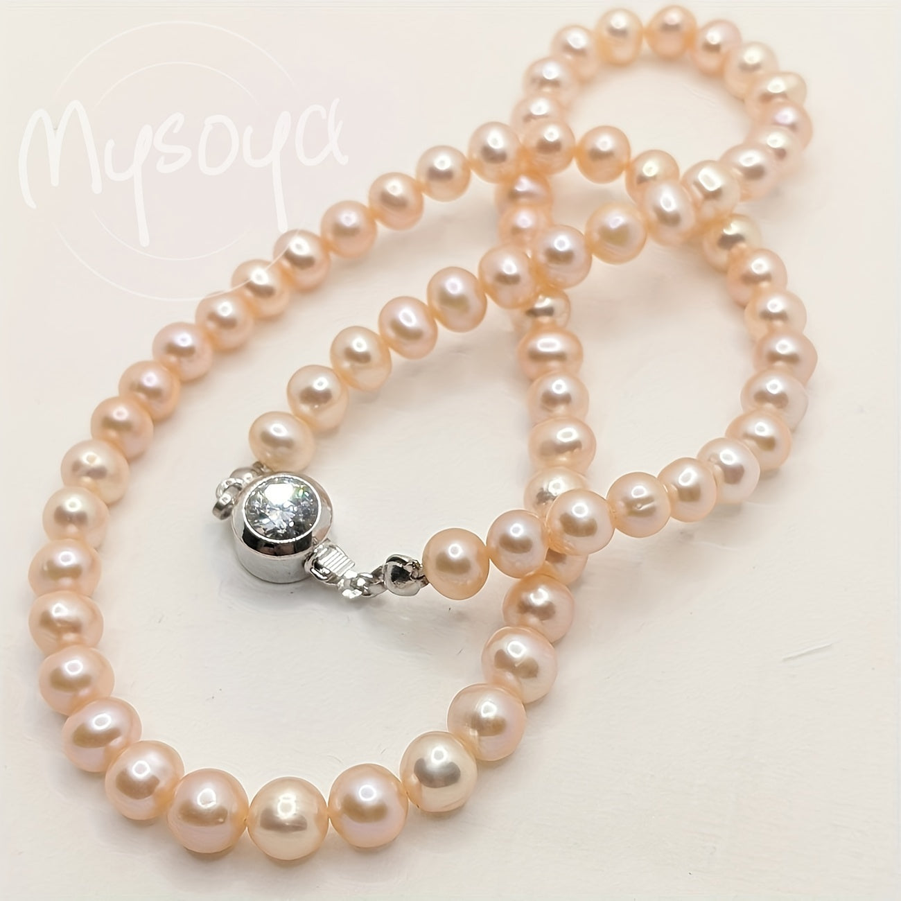 Freshwater Pearl Necklace for Women 6-7mm Round Gemstone Bridal Jewelry Wedding Gift
