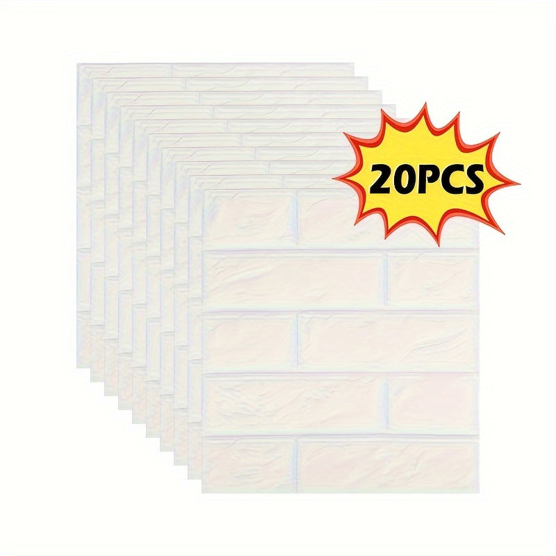 3D Stereo Brick Wall Stickers Waterproof Oilproof Self-Adhesive Indoor Decor 20 50 100 Pieces