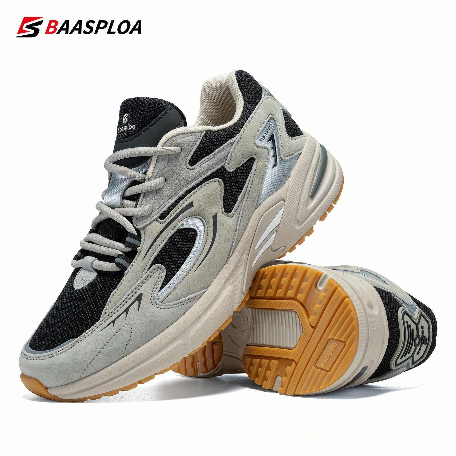 Erkaklar uchun zamonaviy retro qalin poyabzal, sirpanmaydigan bog'ichli dizayn, ochiq havoda faoliyatlar uchun mukammal.