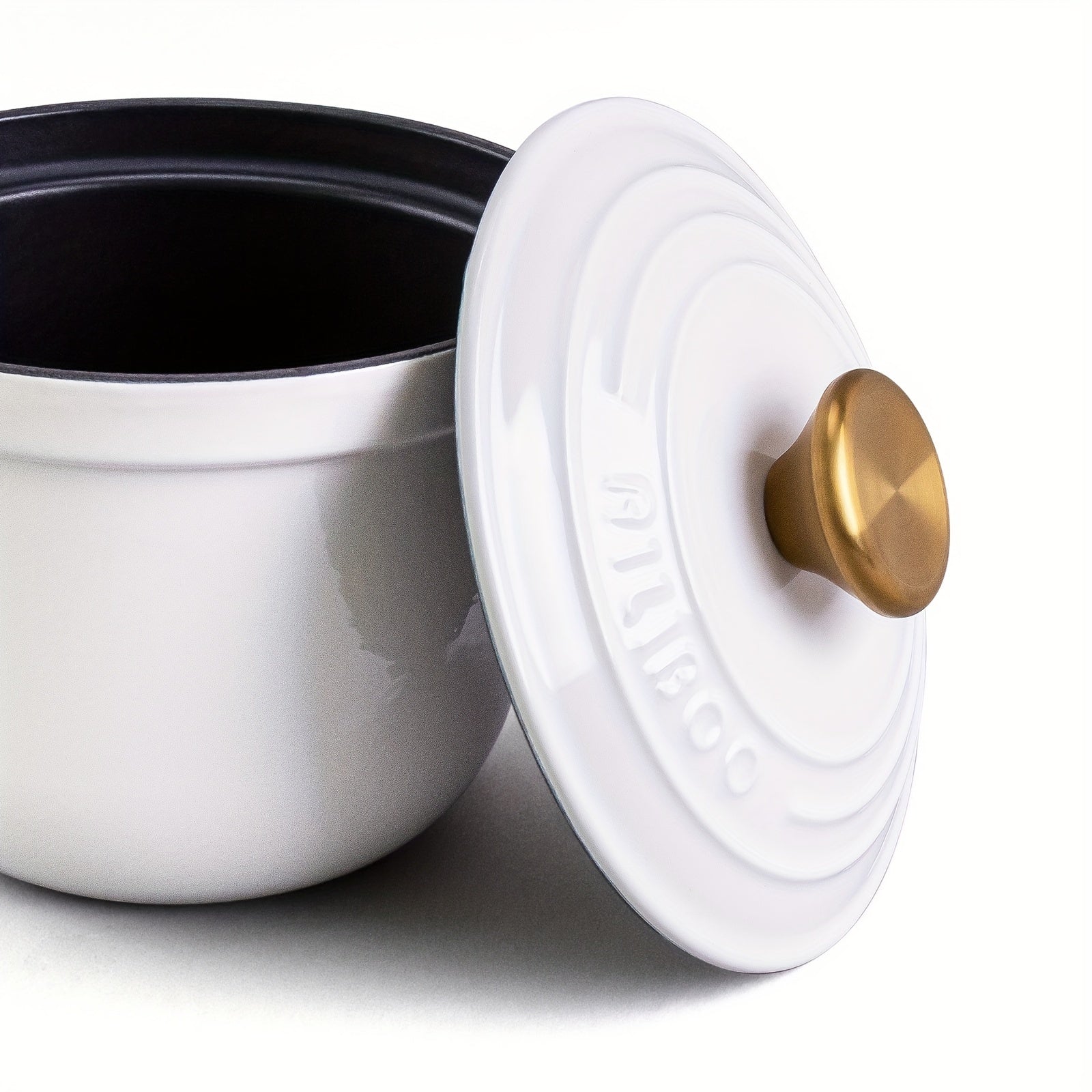 Enameled Cast Iron Dutch Oven 2L 18cm Heavy Duty Soup Pot