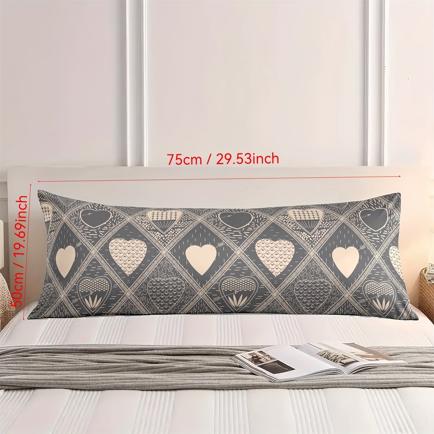 Polyester Geometric Pattern Pillowcase for Body Pillow Soft and Washable