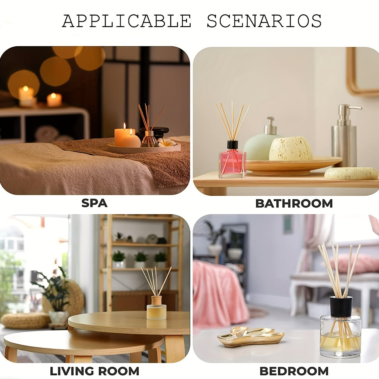 50 Pieces Natural Rattan Reed Diffuser Sticks Long-Lasting Aroma Refills for Spa and Fragrance