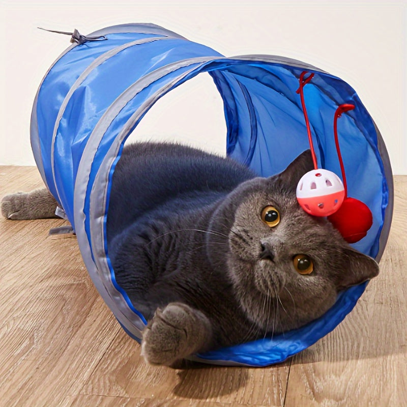 Pet Cat and Dog Tunnel Collapsible Foldable Interactive Toy for Training and Play