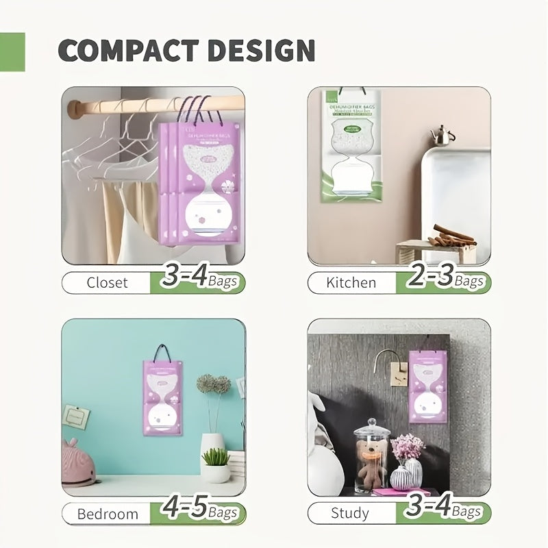 Lavender Scented Dehumidifier Bags for Wardrobe Closet Bathroom Pack of 5-10