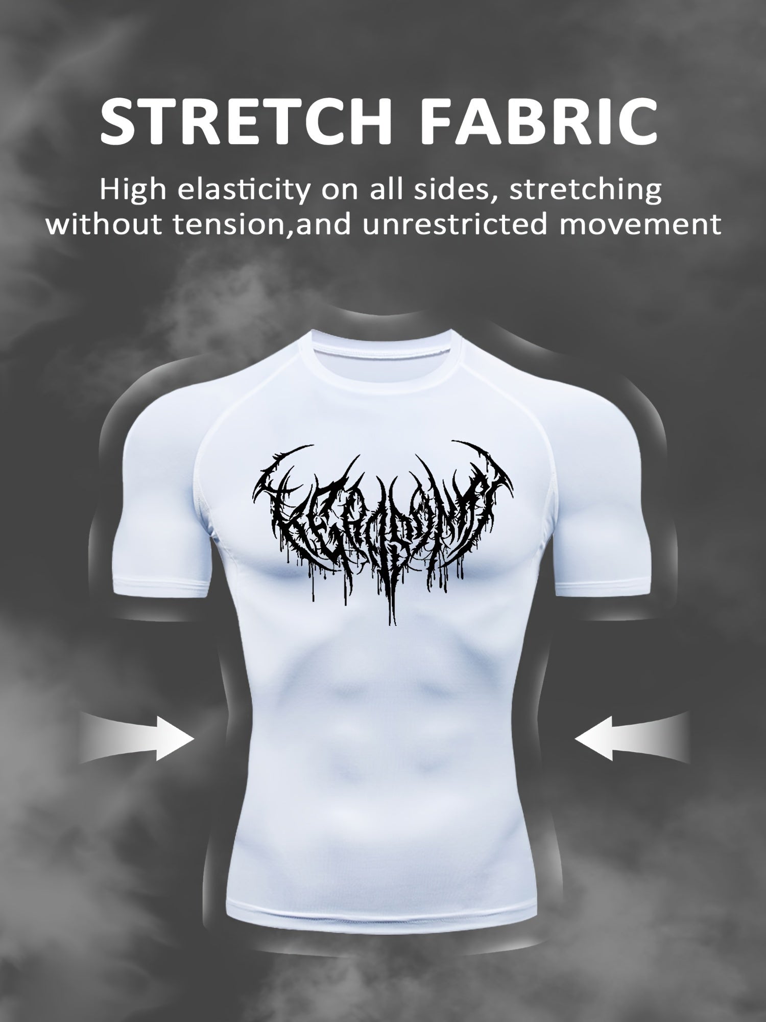 Men's Casual Sports Suit with Quick-Dry Short Sleeve and Spider Print Shorts