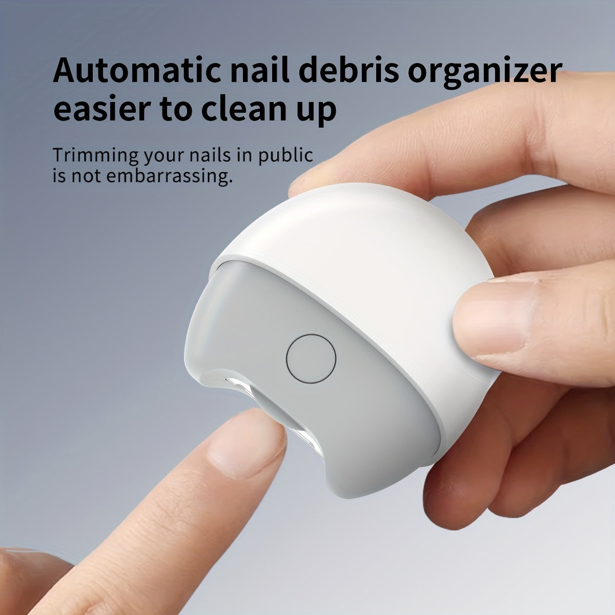 LED chiroq bilan jihozlangan ixcham elektr tirnoq kesgichi, USB orqali zaryadlanadigan, uzoq umr ko'rish uchun 300mAh batareya.