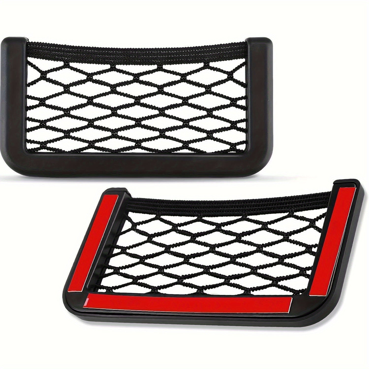 Organizador de red de almacenamiento lateral para asientos de coche para bolsos, teléfonos y accesorios