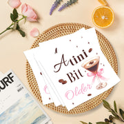 Set of 20 Brown Espresso Martini Napkins for Birthday or Bachelor Party Decoration