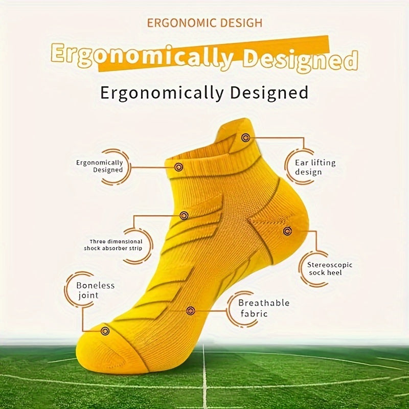 Мужские спортивные носки 5 пар дышащие противоскользящие толстые полотенцовые с амортизатором