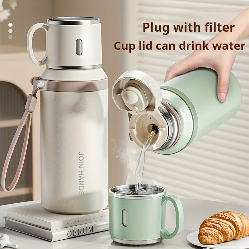 Stainless Steel Water Bottle with Tea Infuser Leak-Proof Vacuum Insulated Reusable