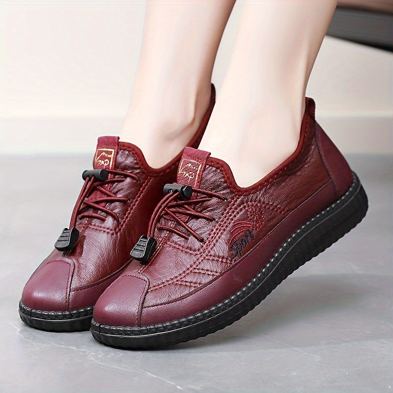 Women's Slip-On Sneakers with Floral Embroidery Breathable Fabric PU Sole Casual All-Season